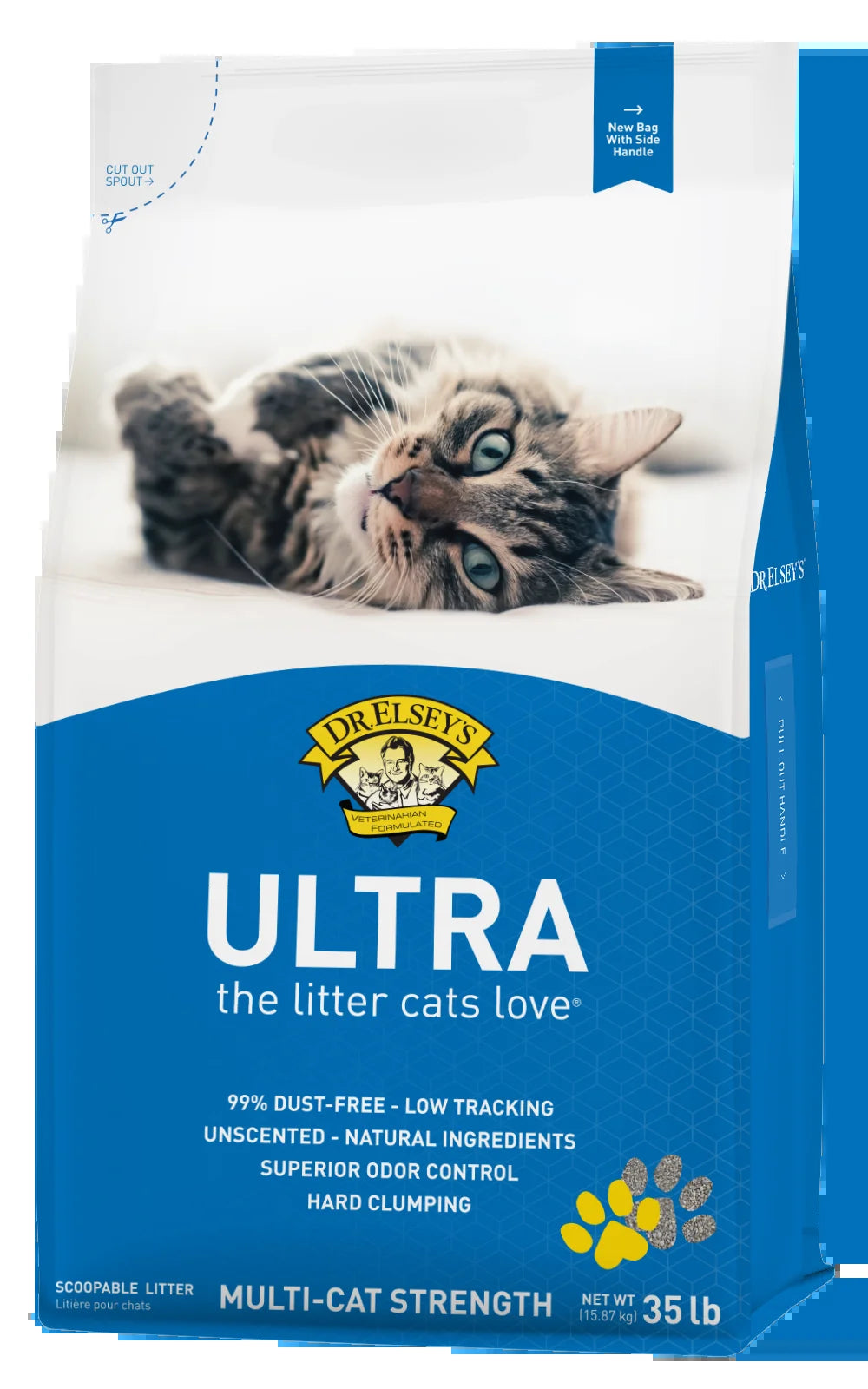 Ultra Unscented Cat Litter, 35 Lb. Bag – Now with Easy-Carry Handle