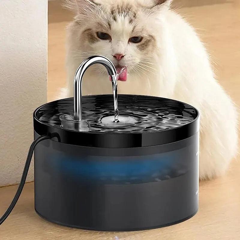 Cat Water Fountain Auto Cat Dog Drinking Fountain with Filter Stainless Steel Faucet Pet Cats Fountain Quiet Cat Water Dispens