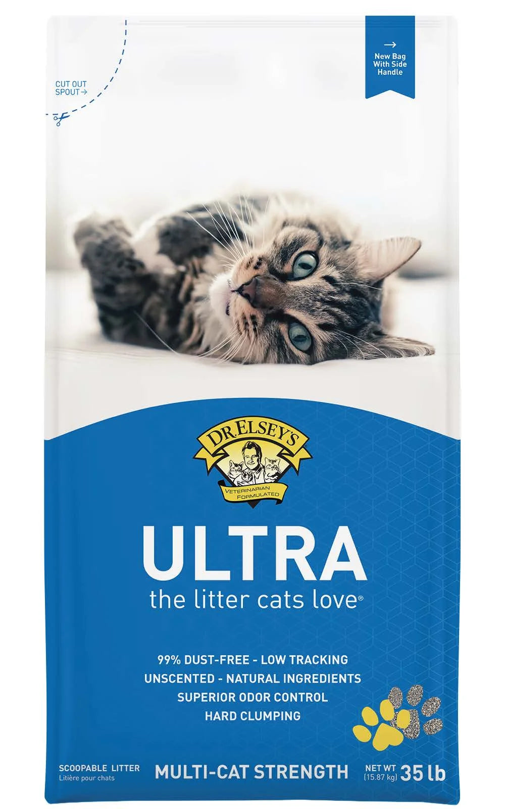 Ultra Unscented Cat Litter, 35 Lb. Bag – Now with Easy-Carry Handle