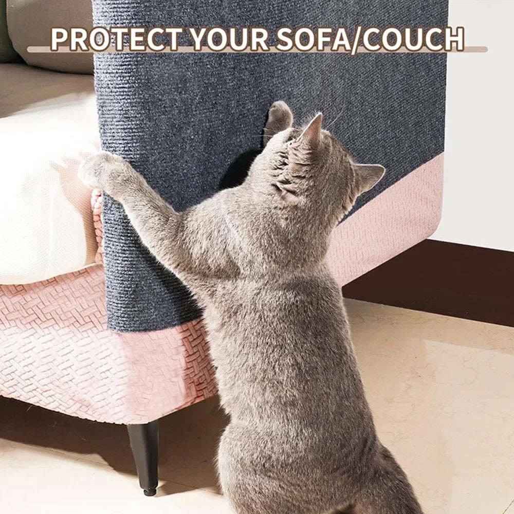 Cat Scratching Board Mat Level Cat Floor Scratching Board Carpet with Adhesive Velcro Tape Protects Sofa and Carpet