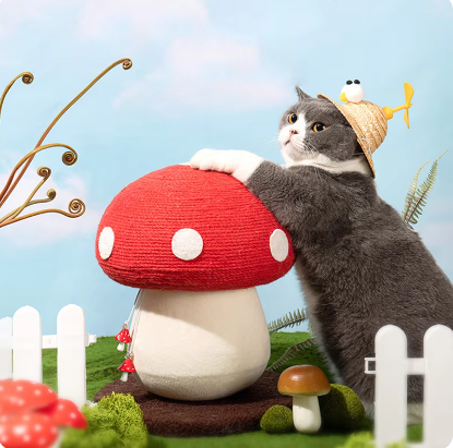 Mushroom Cat Scratching post